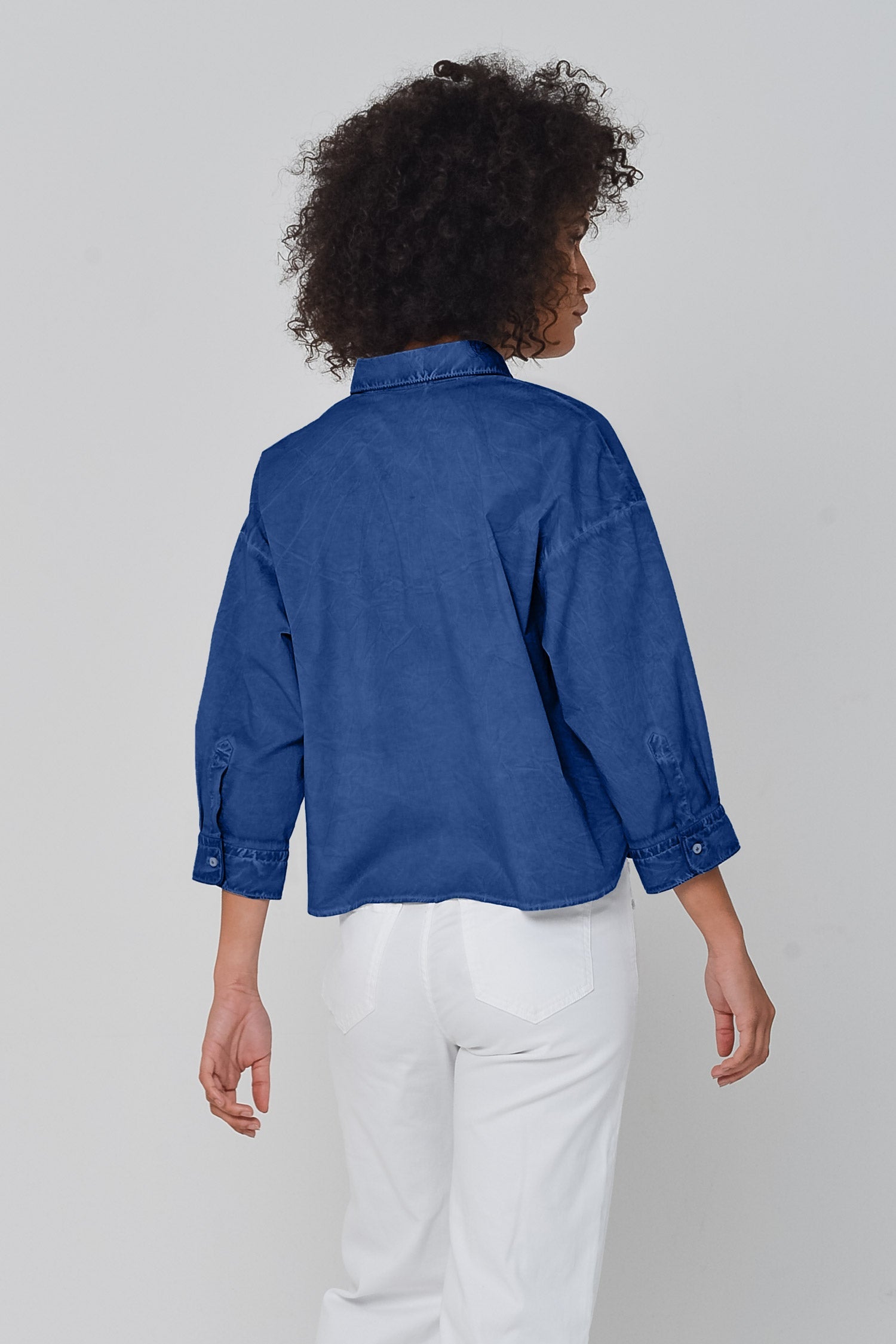 Crop Poplin Shirt Pacific - Shirts
