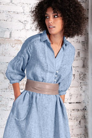 Day Off Linen Shirtdress in Fiji