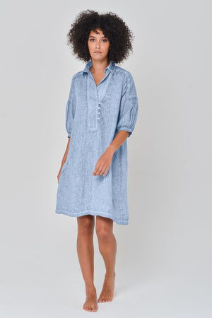Day Off Linen Shirtdress in Fiji