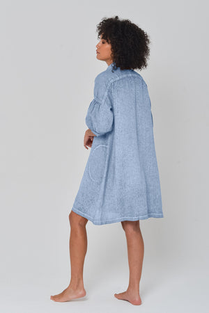 Day Off Linen Shirtdress in Fiji