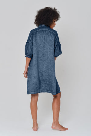 Day Off Linen Shirtdress in Jeans