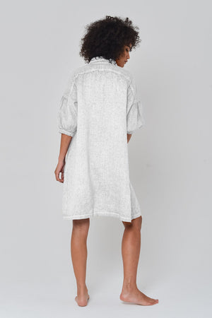 Day Off Linen Shirtdress in White