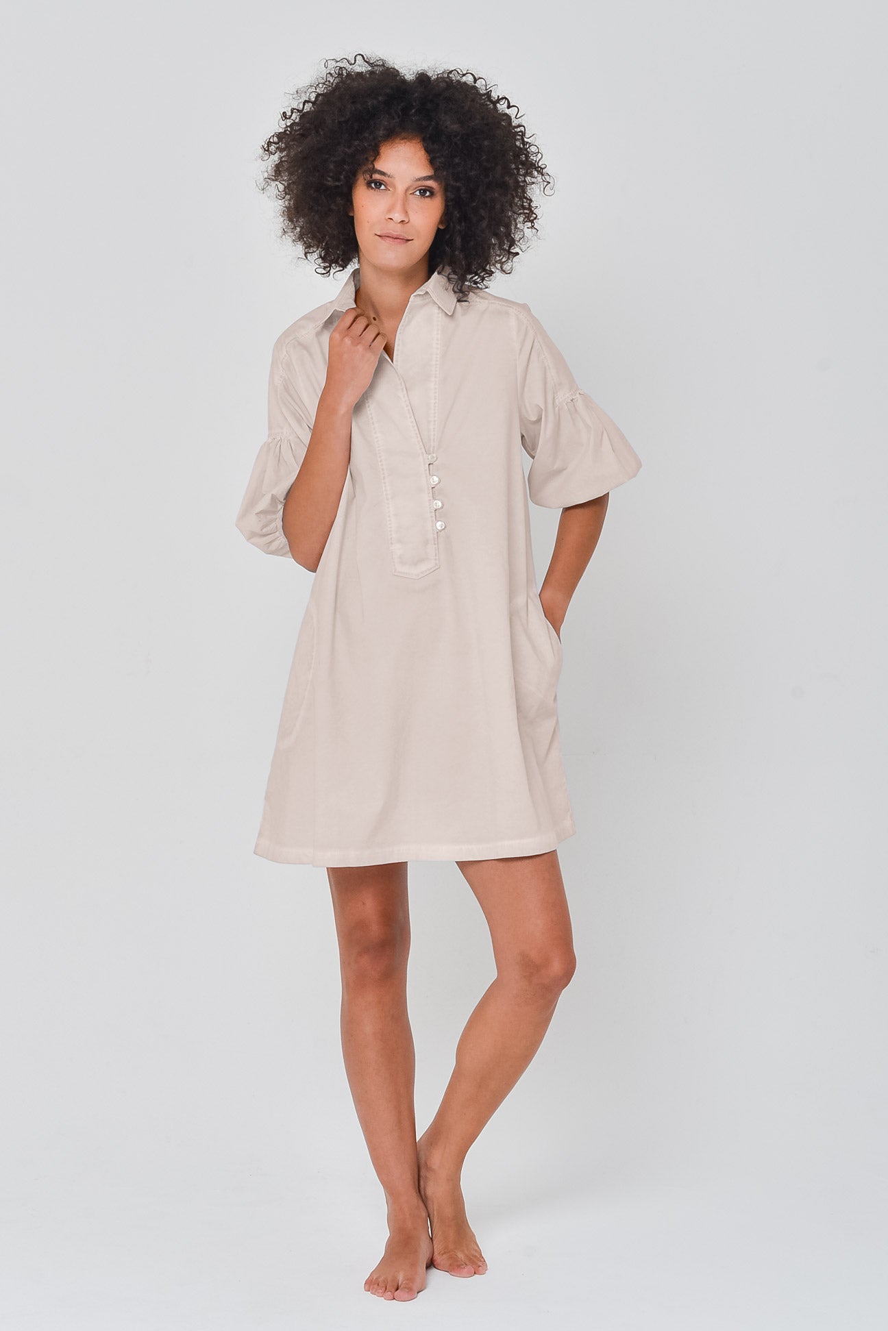 Day Off Poplin Shirtdress in Canapa