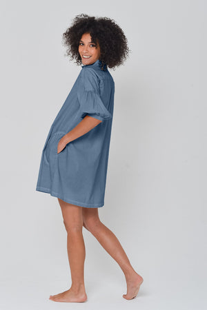 Day Off Poplin Shirtdress in Jeans