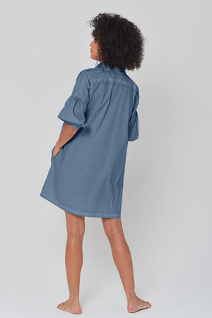 Day Off Poplin Shirtdress in Jeans