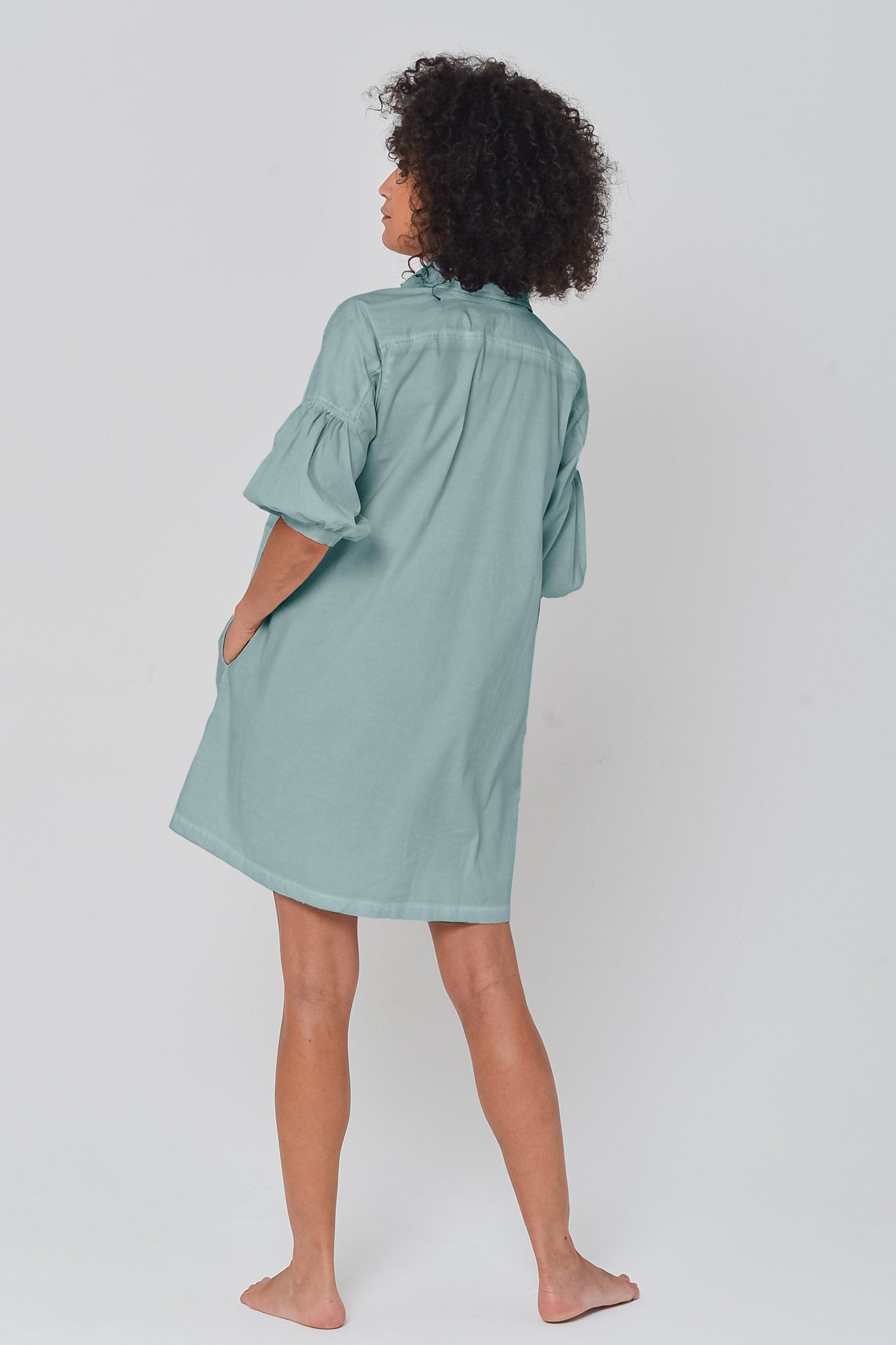 Day Off Poplin Shirtdress in Shark