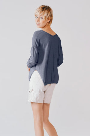 Doubel V-Neck Pull - Jeans - Sweater