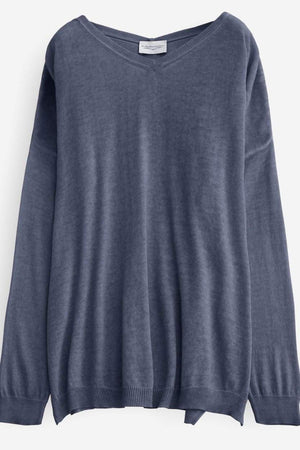 Doubel V-Neck Pull - Jeans - Sweater