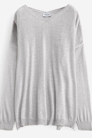 Doubel V-Neck Pull - Marmo - Sweater