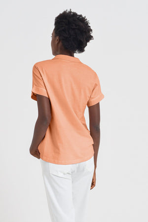 Drop Shoulder Polo Shirt - Albicocca - Polos