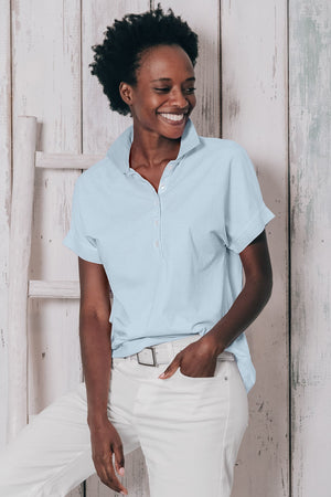 Drop Shoulder Polo Shirt - Anice - Polos
