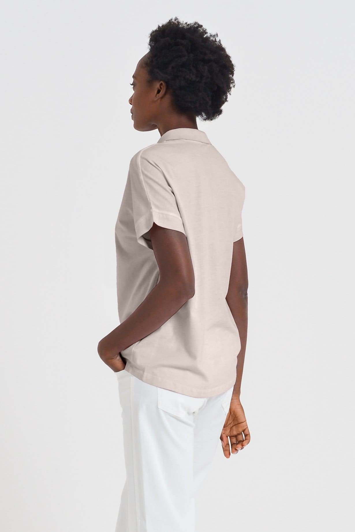 Drop Shoulder Polo Shirt - Canapa - Polos