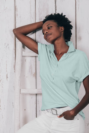 Drop Shoulder Polo Shirt - Tahiti - Polos