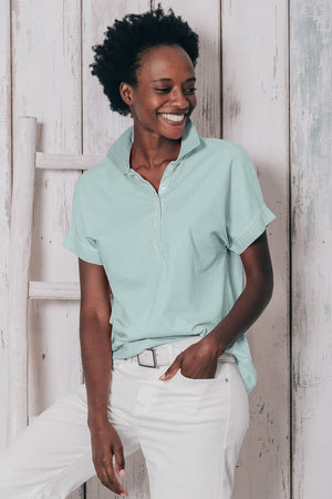 Drop Shoulder Polo Shirt - Tahiti - Polos
