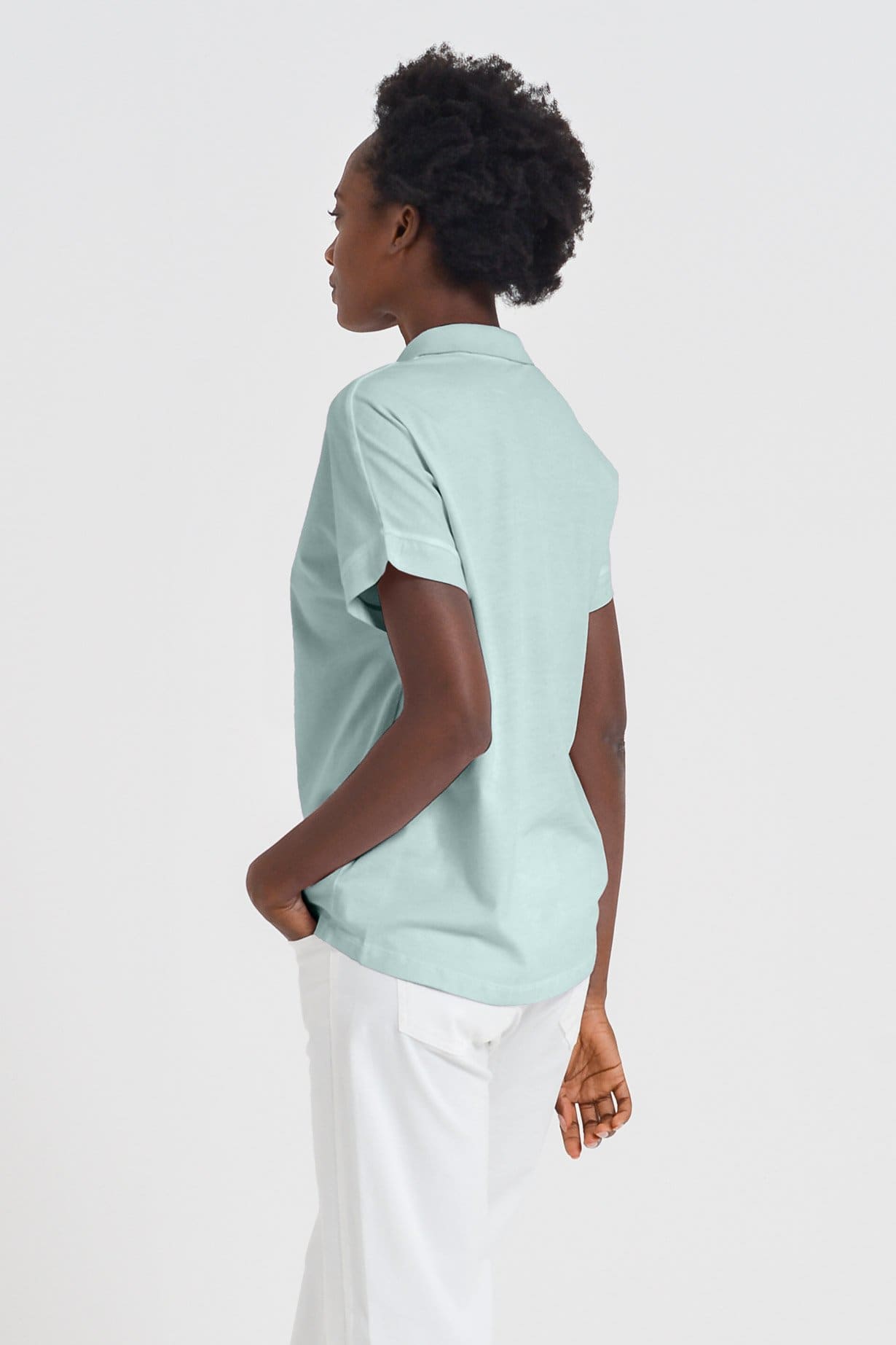 Drop Shoulder Polo Shirt - Tahiti - Polos