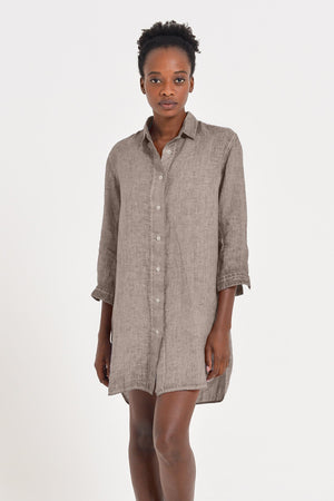 Effortless Linen Open Tunic - Corda - Shirtdress