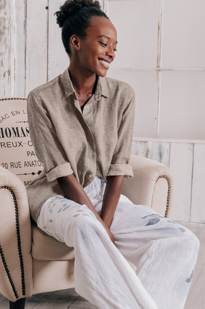 Effortless Linen Open Tunic - Corda - Shirtdress