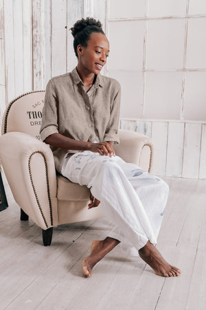 Effortless Linen Open Tunic - Corda - Shirtdress