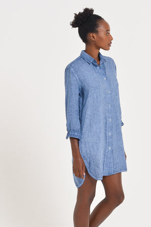Effortless Linen Open Tunic - Jeans - Shirtdress