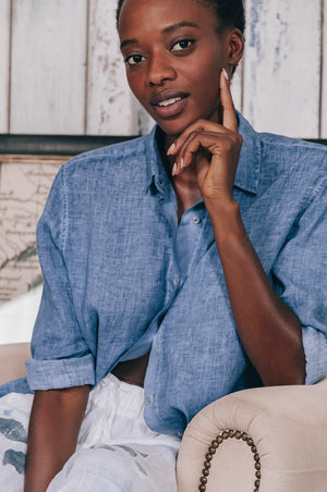 Effortless Linen Open Tunic - Jeans - Shirtdress