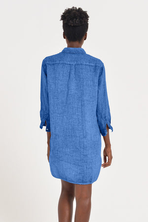 Effortless Linen Open Tunic - Oceano - Shirtdress