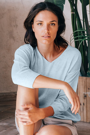 Egg Shaped Cotton Sweater - Anice - Sweaters