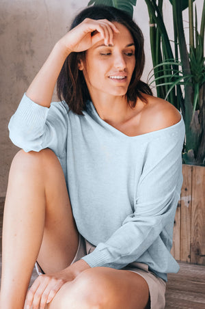 Egg Shaped Cotton Sweater - Anice - Sweaters