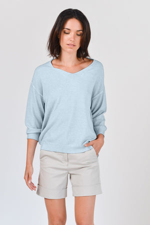 Egg Shaped Cotton Sweater - Anice - Sweaters