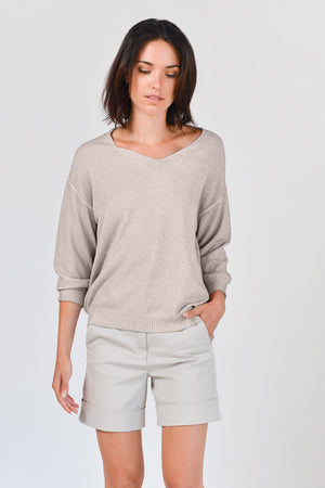 Egg Shaped Cotton Sweater - Canapa - Sweaters