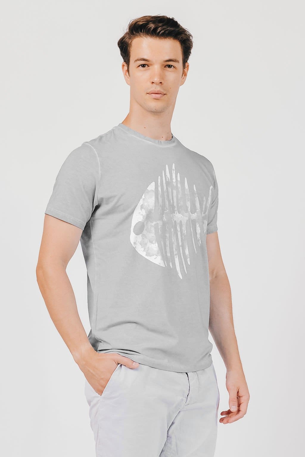 Fishbone T-Shirt - Marmo