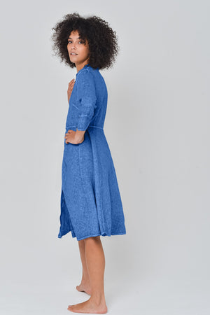 Fitted Shirtdress in Oceano