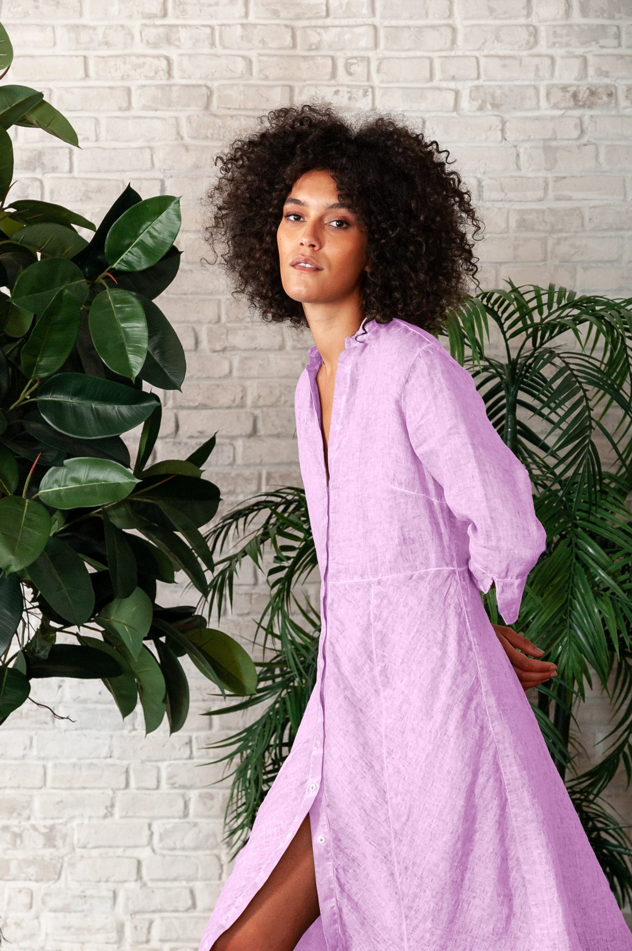 Fitted Shirtdress in Quarzo
