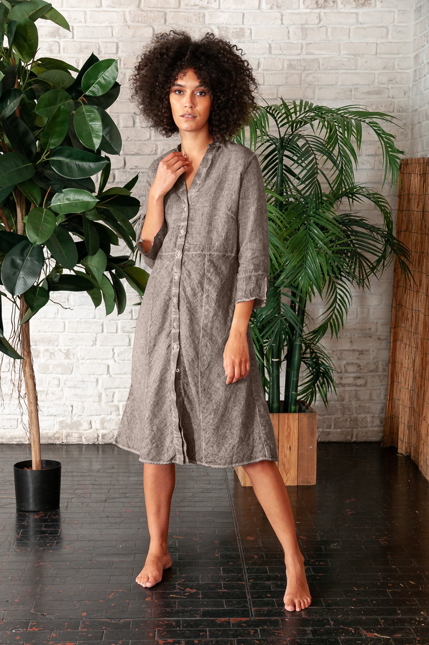 Fitted Shirtdress in Reef