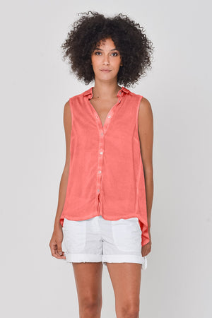 Folly Sleeveless Blouse in Hibiscus - Shirts