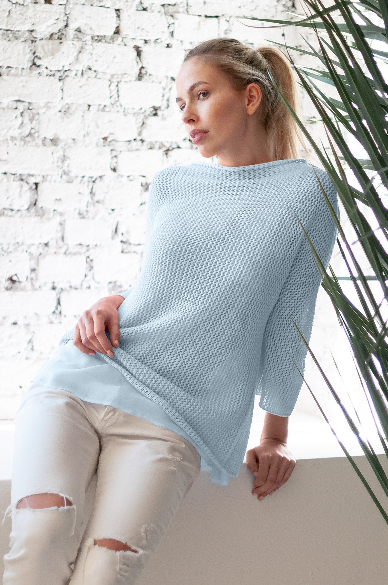 Fresh Cotton Openwork Jumper - Anice - Sweaters