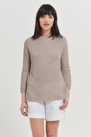 Fresh Cotton Openwork Jumper - Corda - Sweaters