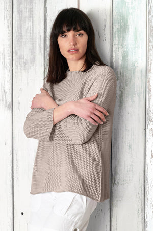 Fresh Cotton Openwork Jumper - Corda - Sweaters