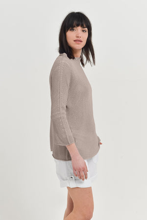 Fresh Cotton Openwork Jumper - Corda - Sweaters