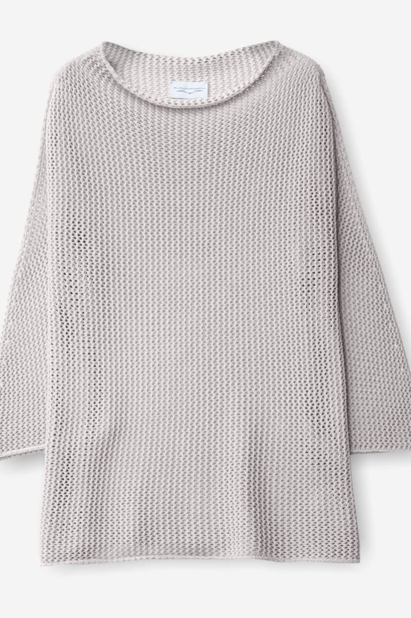 Fresh Cotton Openwork Jumper - Marmo - Sweaters