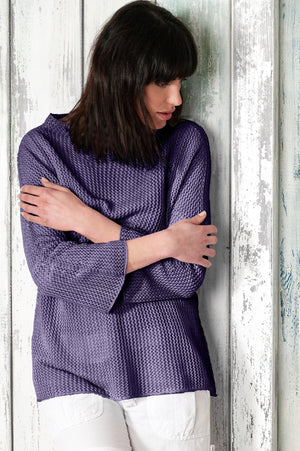 Fresh Cotton Openwork Jumper - Mirto - Sweaters