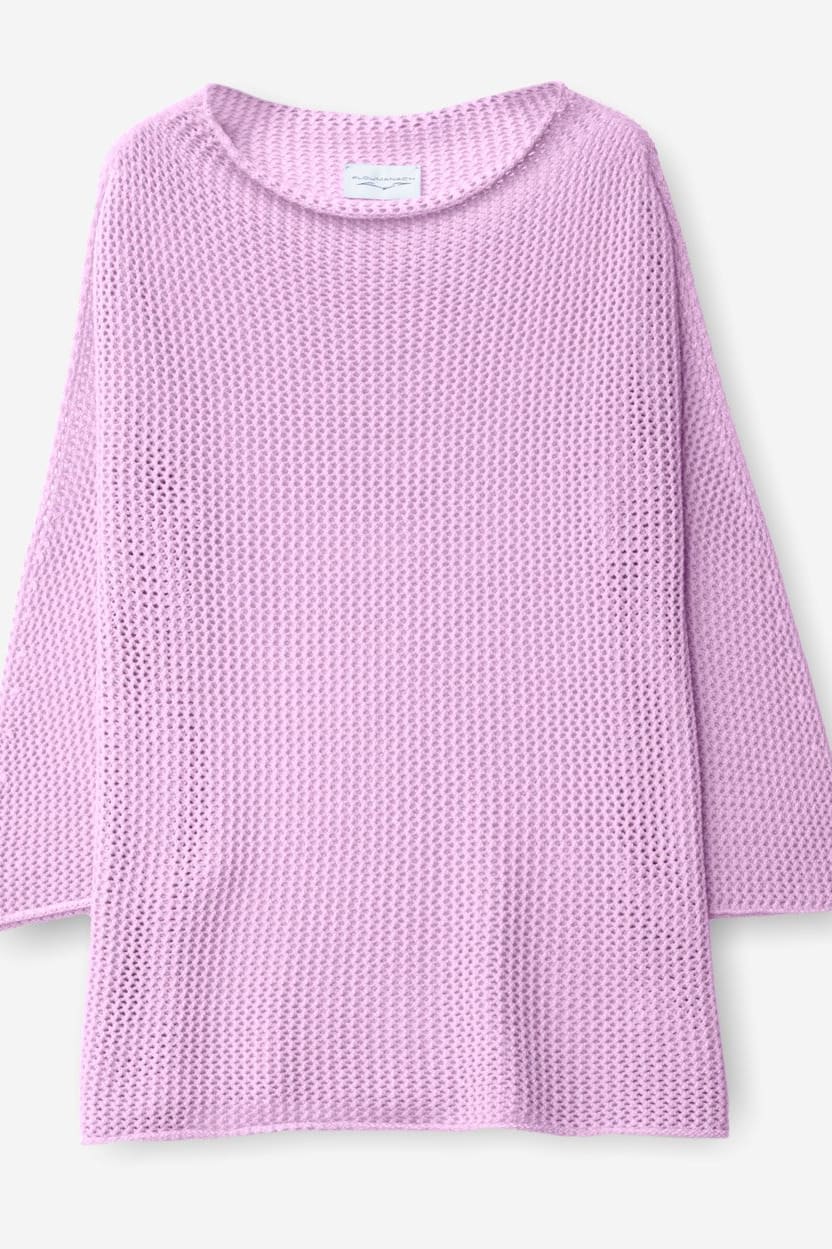Fresh Cotton Openwork Jumper - Quarzo - Sweater