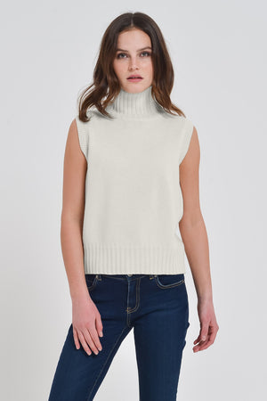 Grosebay Foam - Sleeveless Turtleneck Sweater - Sweaters