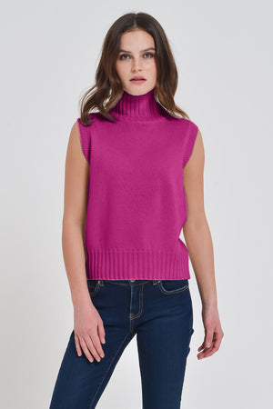 Grosebay Jam - Sleeveless Turtleneck Sweater - Sweaters