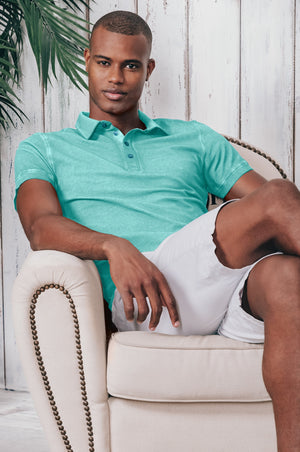 Hampton Polo Shirt - Water - Polos