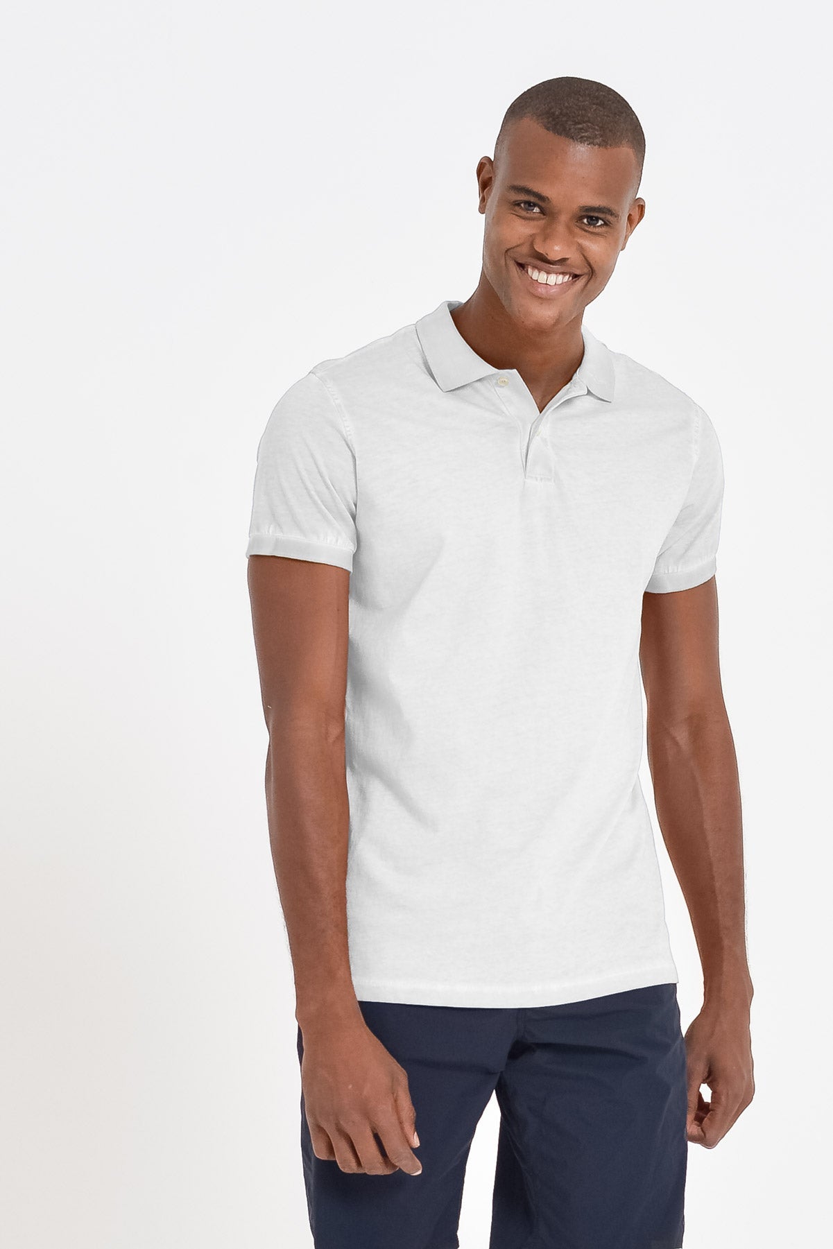 Jersey Polo Shirt - White - Polos