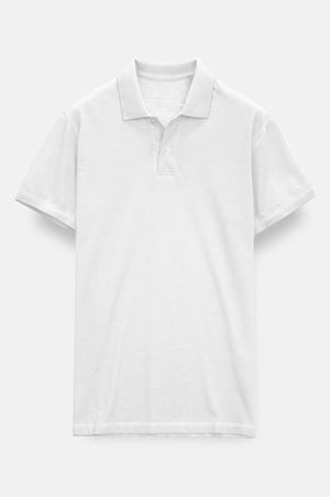 Jersey Polo Shirt - White - Polos