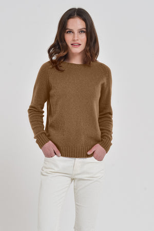 Keose Wood - Cashmere Merino Crop Sweater - Sweaters