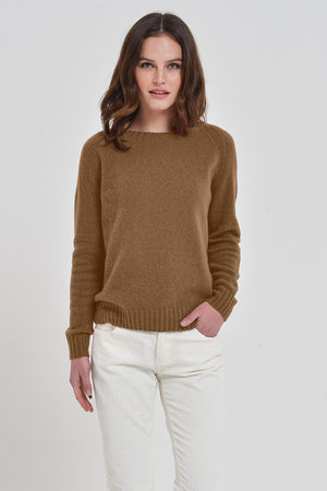 Keose Wood - Cashmere Merino Crop Sweater - Sweaters
