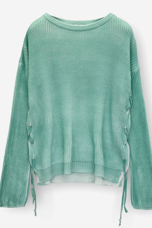 Laced Crew Neck Sweater - Bahama - Sweaters