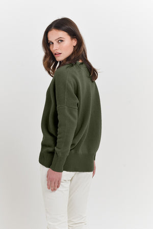 Laggan Army - Cashmere Merino V-Neck Sweater - Sweaters
